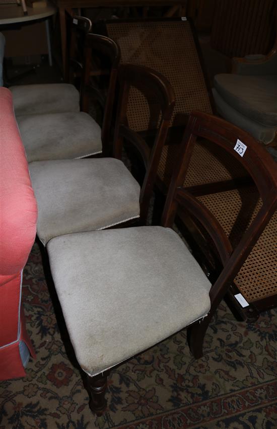 4 Victorian dining chairs(-)